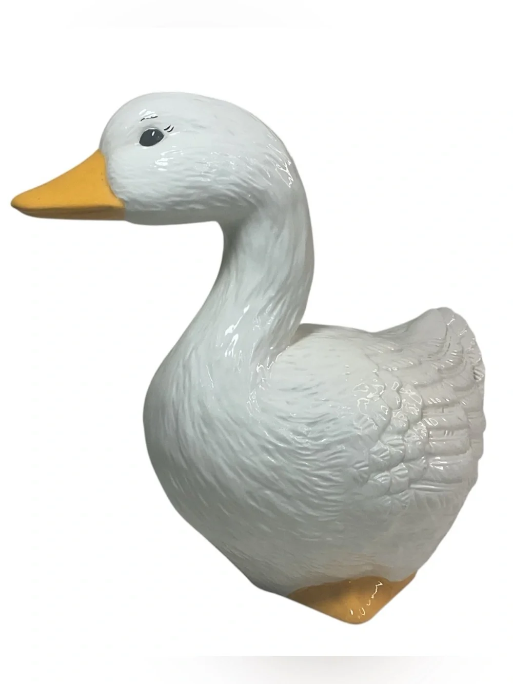 Vintage Scioto 1987 Ceramic White Goose Figurine Farmhouse Country Decor